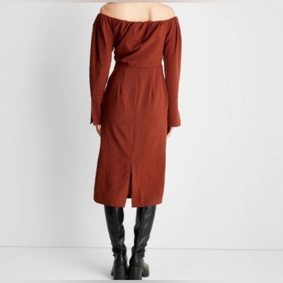 Future Collective Midi Dress Burnt Orange Color. 2-Size 14 Available - Picture 2 of 6